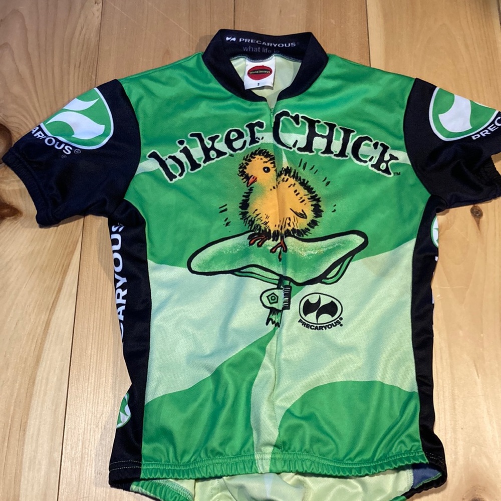 Biker chick bicycle jersey